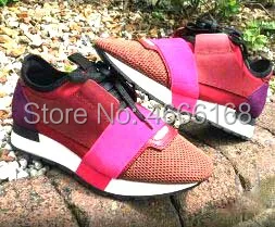

2019 Luxury Brand Popular Runner Mesh Shoes Lace-up Patchwork Mixed Colors Low top Fashion Couple Men Women Casual Walking Shoes
