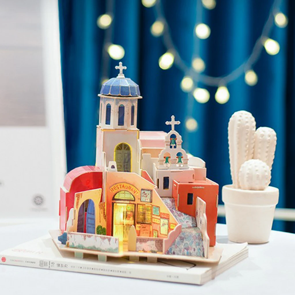 Handmade Toys 1/24 Miniature Dollhouse Kit Decorations with Furnitures DIY Puzzle House Crafts Kits Birthdays Festival Gifts Handmade Toys 1/24 Miniature Dollhouse Kit Decorations with Furnitures DIY Puzzle House Crafts Kits Birthdays Festival Gifts