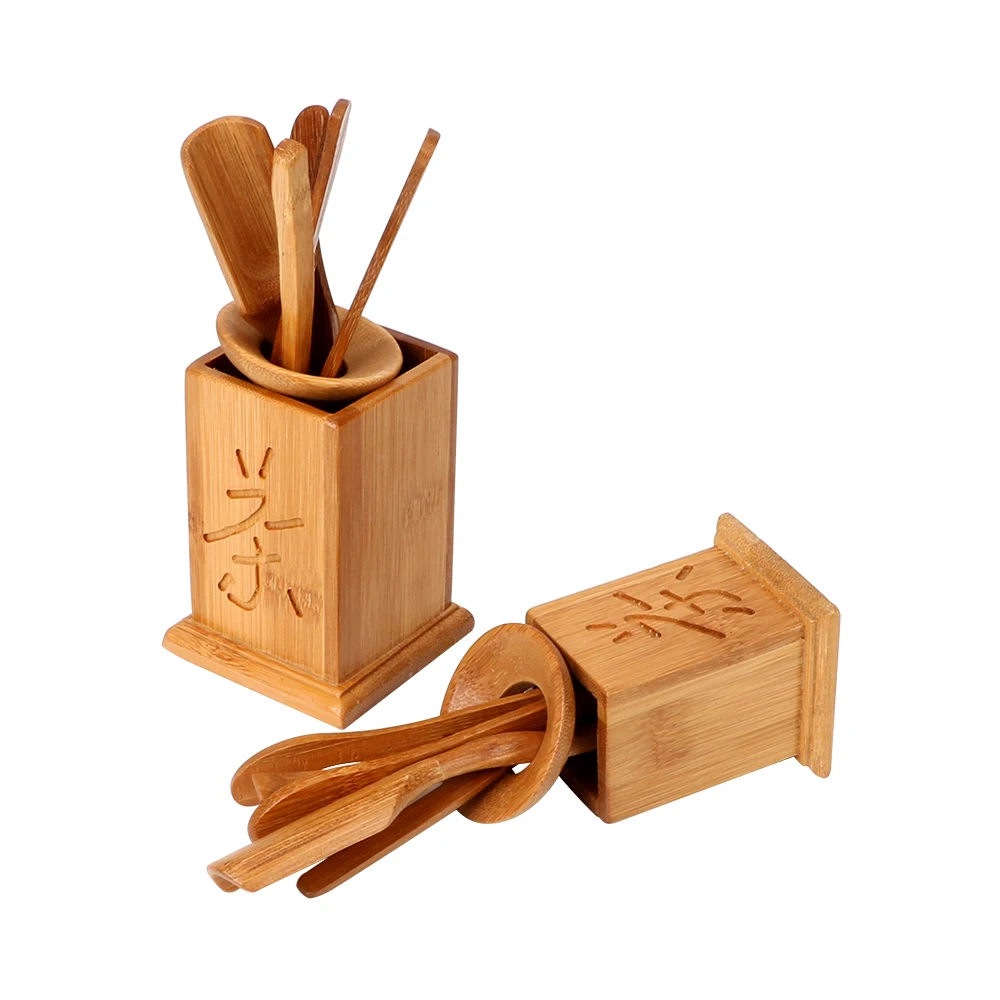 HOOMIN 7 шт./компл. чайные наборы кунг-фу бамбуковый зажим ручной работы ситечко чайный набор инструментов винтажный нож для Пуэра ложка чайная церемония посуда
