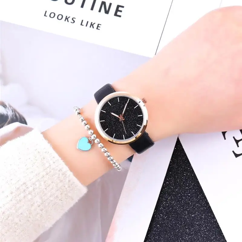 Montre Femme Flash Powder часы женские кожаные ремни из нержавеющей стали аналоговые