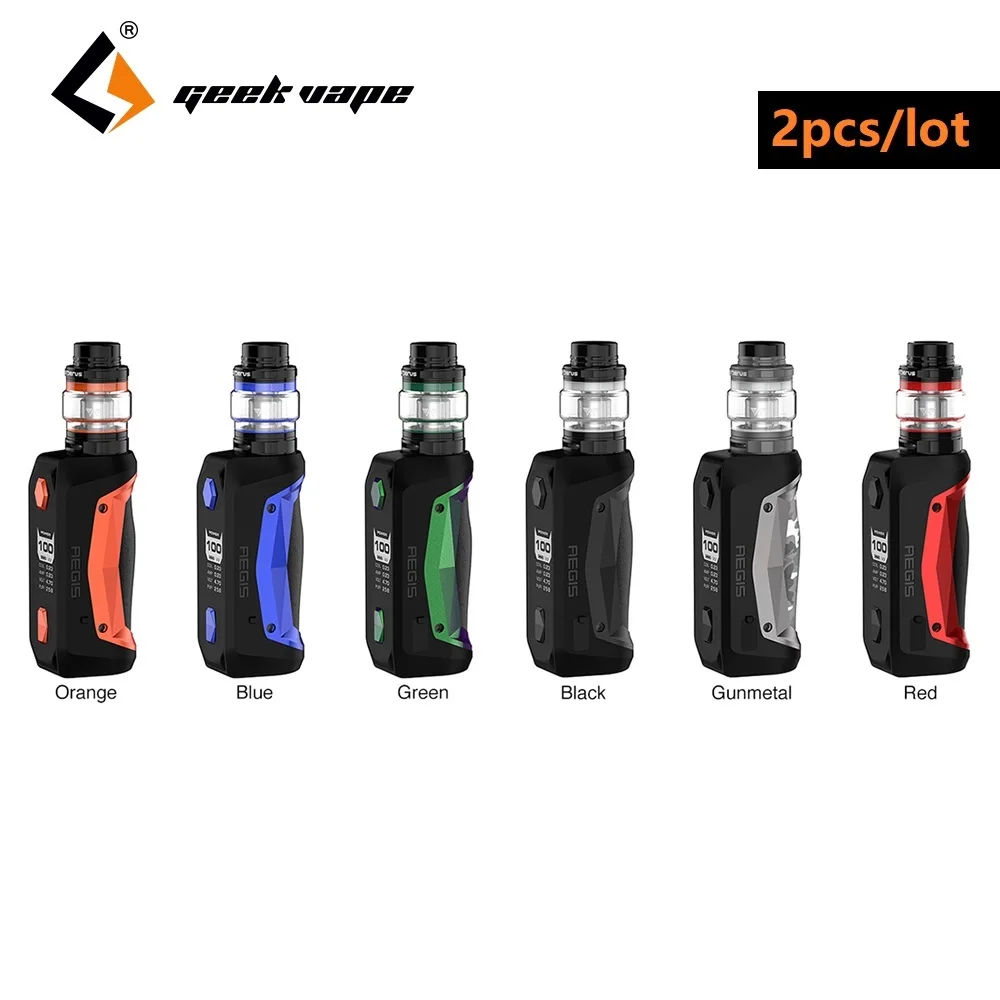 

2pcs/lot Geekvape Aegis Solo 100W TC Kit with 2ml/5.5ml Cerberus Tank Atomizer Electronic Cigarette Vape Kit VS Aegis Legend Kit