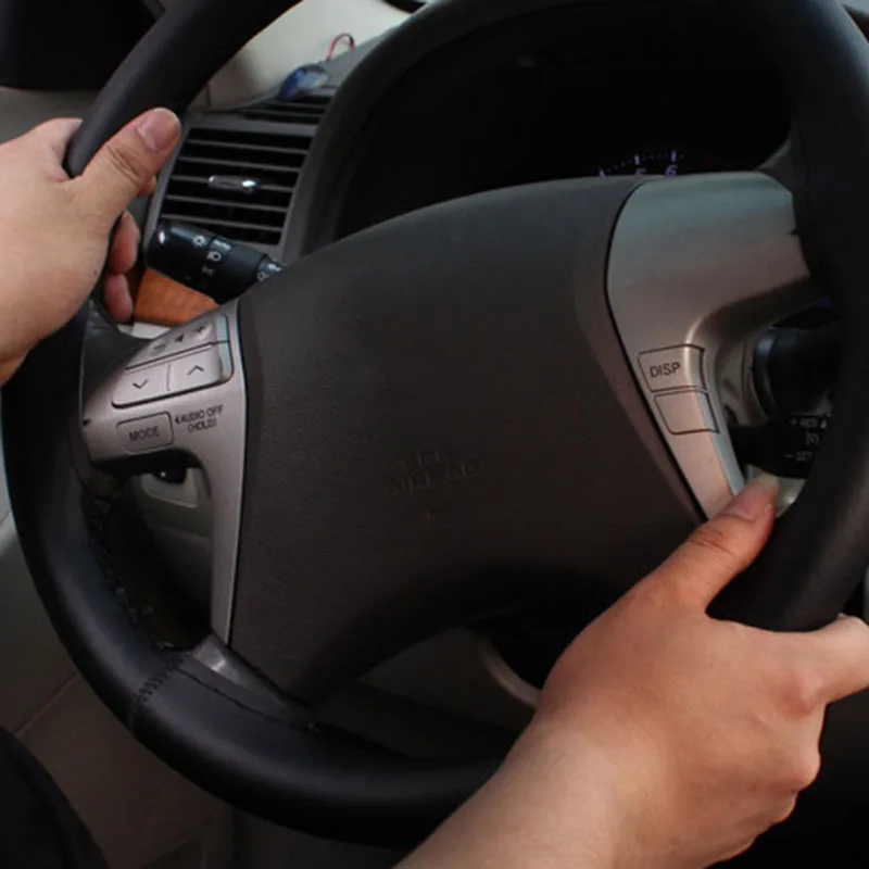38 см авто чехол рулевого колеса автомобиля Воловья Кожа DIY ручной набор для шитья