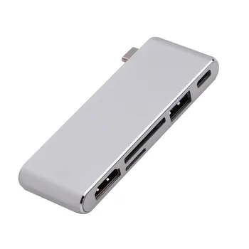 

Type C HUB to HDMI 4K USB-C Adapter Dual USB 3.0 PD Micro-SD TF Card Slot Reader 6 IN 1 For Dell XPS13 For ASUS