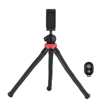 

Flexible Octopus Tripod with 360 Degree Ball Head Phone Clip Remote Controller for GoPro Action Camera for DSLR for Smartphone