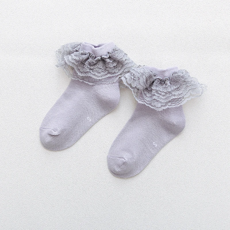 Новые поступления, Детские От 2 до 12 лет для девочек короткие носки принцессы с большим кружевом хлопковые носки детские кружевные носки, Размеры S/M/L/XL
