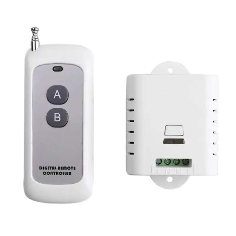 

AC 85-250V 433Mhz Wireless Unidirectional Lamp Pump Light Digital Wall Remote Control Relay Switch Receiver