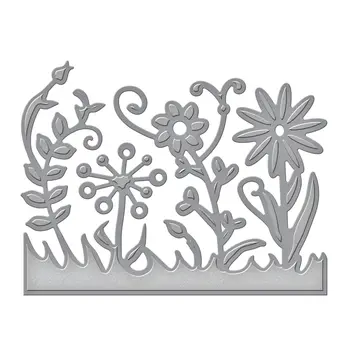 

Craft dies Wildflower Grass Frame Metal Cutting Dies Stencil For dies Scrapbooking Album Card Making DIY 2019 New Embossing dies