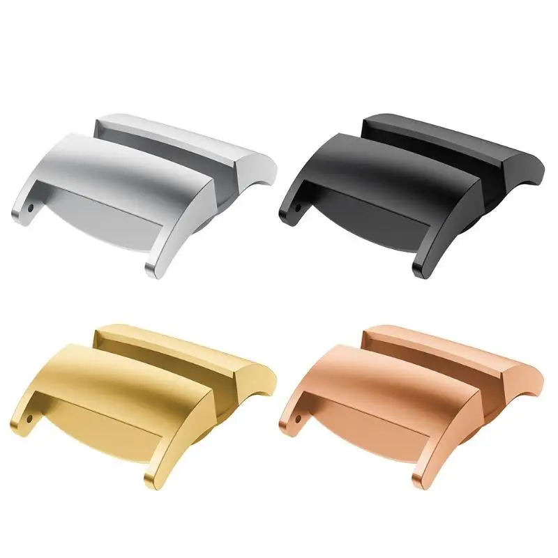 

ALLOYSEED 2pcs Stainless Steel Wristbands Watch Strap Connectors for Fitbit Charge 3 watch band Silver/Black/Gold/Rose Gold