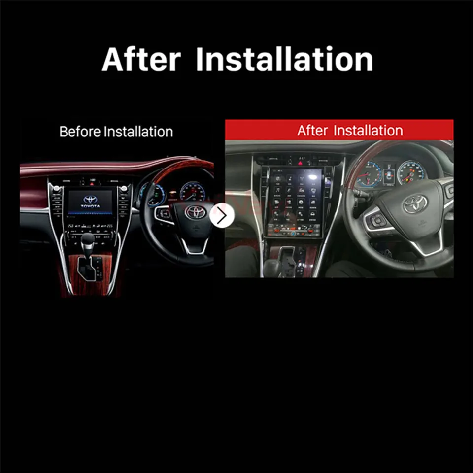 Clearance KiriNavi Vertical Screen Tesla Style 12.1inch Android 7.1 Car Stereo For Toyota Harrier Radio Multimedia Player GPS Navigation 1