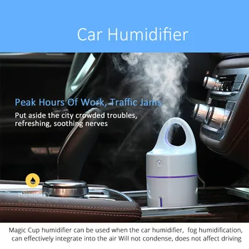 

Magic Cup Ultrasonic Humidifier Colorful Led Light for Home Car Office Essential Oil Aroma Diffuser Purifier Auto Power-off