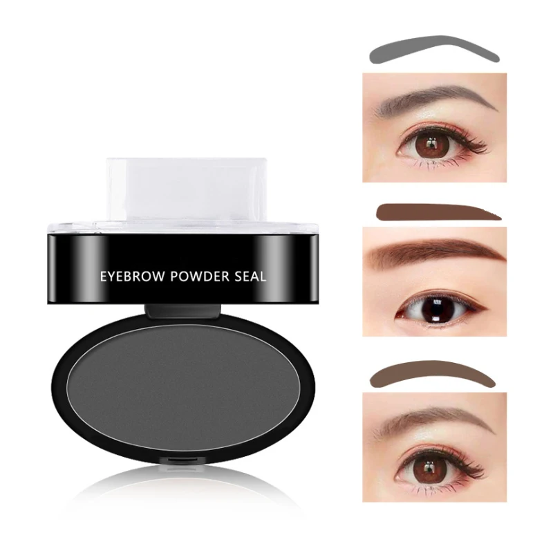 

2018 Newest Eyebrow Powder Seal Waterproof Eyebrow Stamp Eyebrow Shadow Set Natural Shape Brow Stamp Powder Palette Delicated