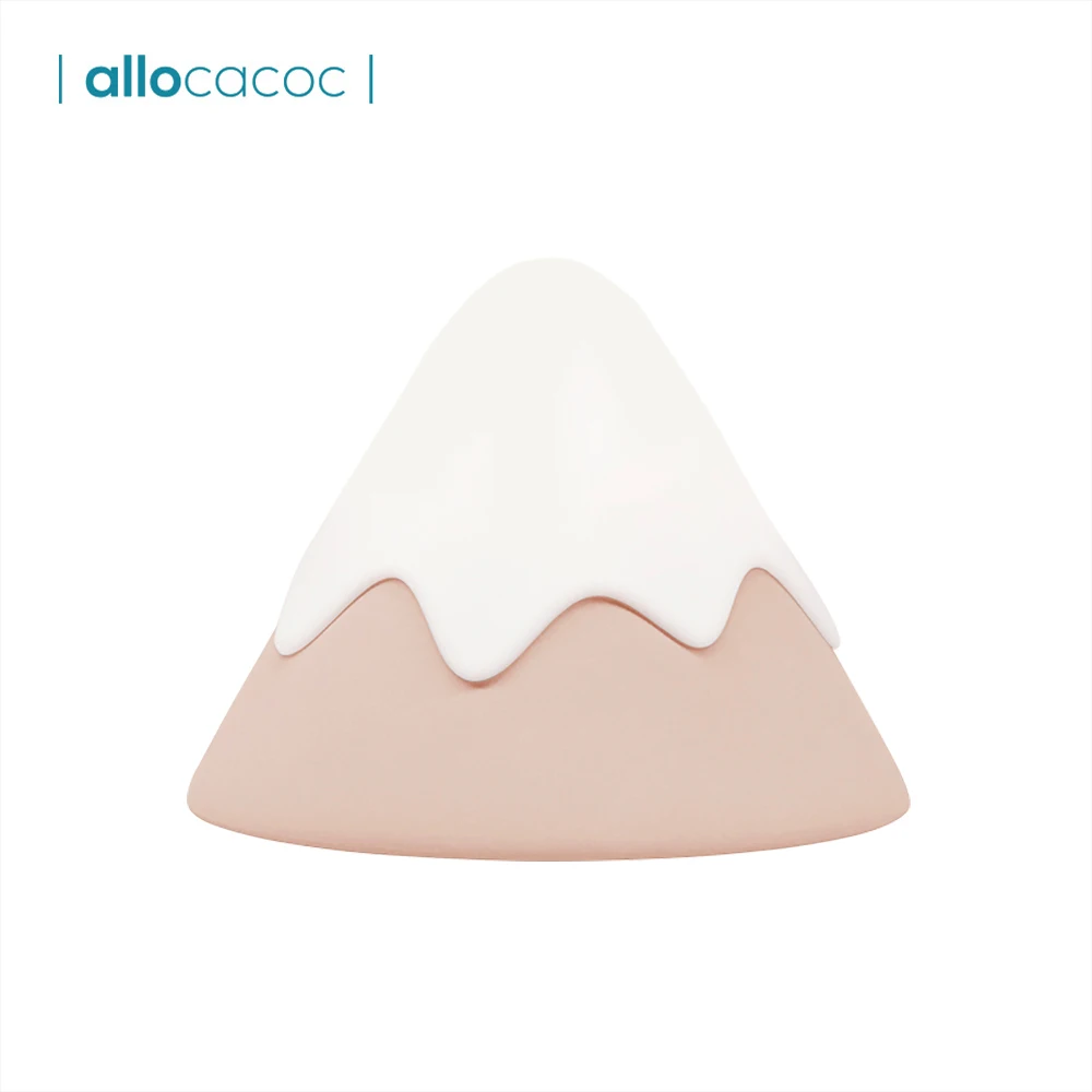 

Silicone Night Light Bedroom Snow Mountain Lamp Touch And Voice Control Smart Atmosphere Light USB Rechargeable Lamp