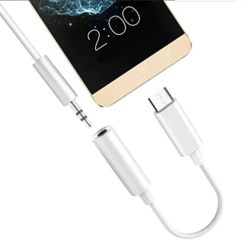 

Original Type-C to 3.5mm Earphone Cable Adapter Usb Type C Male to 3.5 AUX Audio Female Music Jack for Xiaomi 6 Mi6 Letv 2 Pro 2