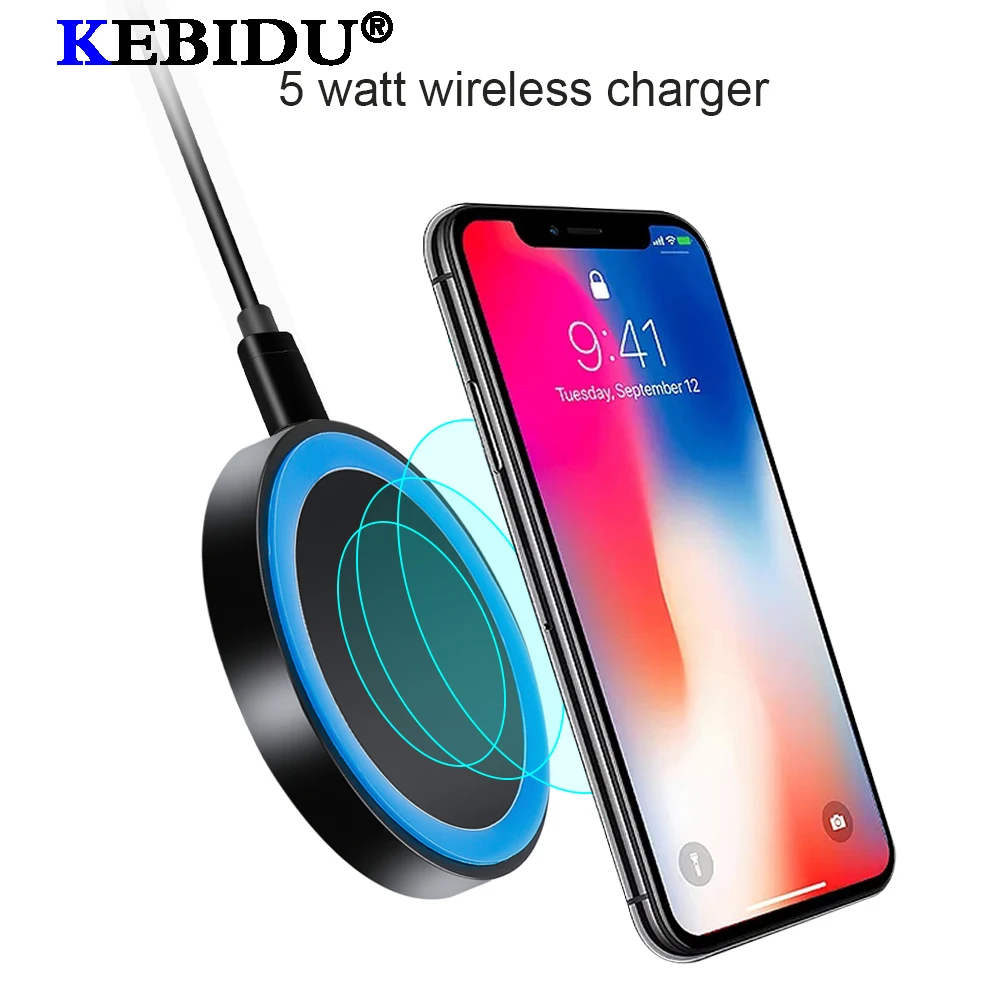 

Universal Wireless Charging Pad 5W Portable For Samsung S8 S9 Fast Charging For IPhone Xs Max XR X 8 Plus QI Wireless Charger