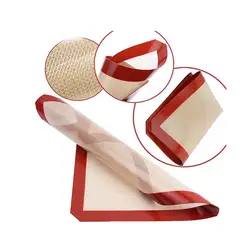 Стекловолокно коврик для раскатки теста противень торт коврик для печенья антипригарное силиконовый коврик для выпечки 3 размера