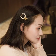 Elecool 1 шт. Новая мода супер фея домашний жемчуг горный хрусталь зажим «утиный клюв» сетка красный ретро ветер заколка для волос Liu заколка со стразами