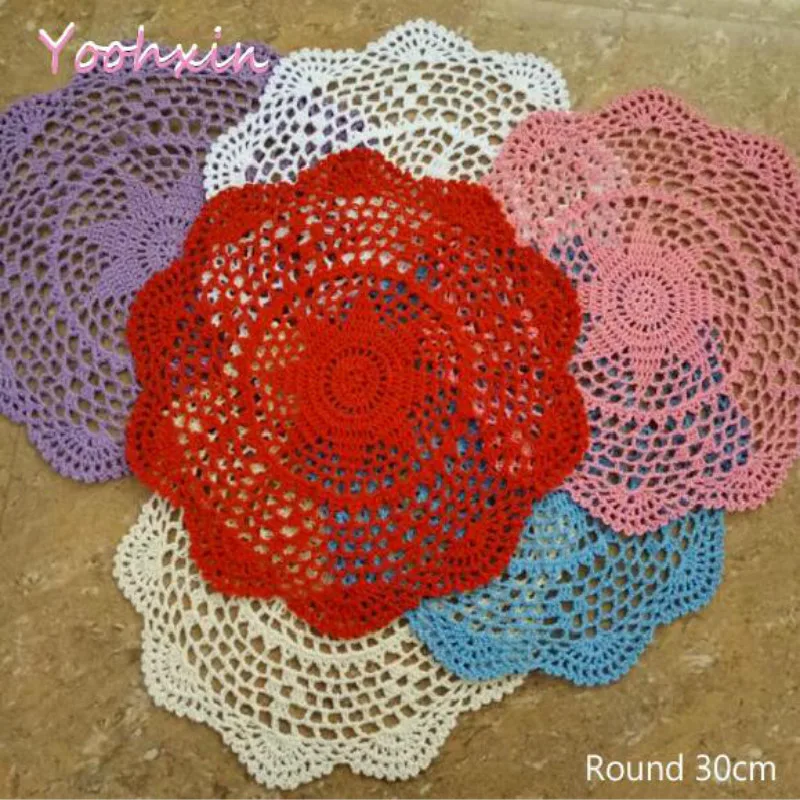 

New Design Lace Cotton Crochet tablecloth coffee Table mat round tea Table Cover dining Christmas wedding catering decoration