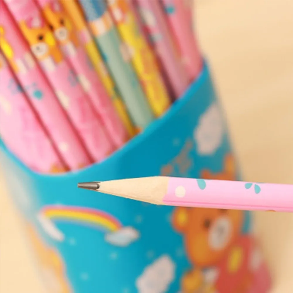 

GOOD Large-capacity HB eraser cartoon 72 cute pencil with bucket primary school students children writing pencil Time limited