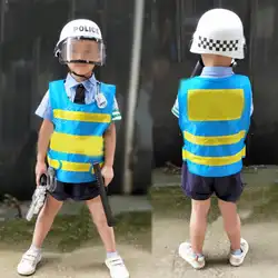 5 шт. Дети Мальчик Полиция мужская одежда костюмы для детей костюм униформа Шапки Набор шлемов