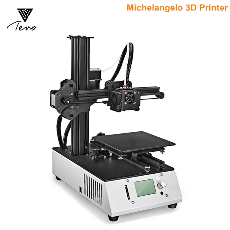 TEVO Michelangelo 3d принтер портативный в комплекте с алюминиевой пластиной Полностью