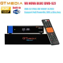 GTMEDIA V8 NOVA 1080P DVB-S2 ТВ приемник Поддержка PowerVu, Biss ключ H.265 ТВ коробка wifi HDMI сетевой обмен r29