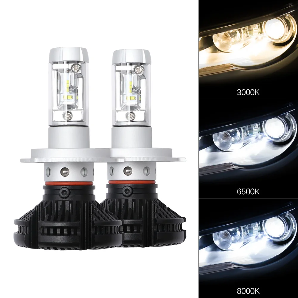

2 Pcs LED Car Headlight Bulbs X3 ZES H4 H7 3000K/6500K/8000K Lights Bulb Yellow White Ice Blue Lamp H11 9005 9006
