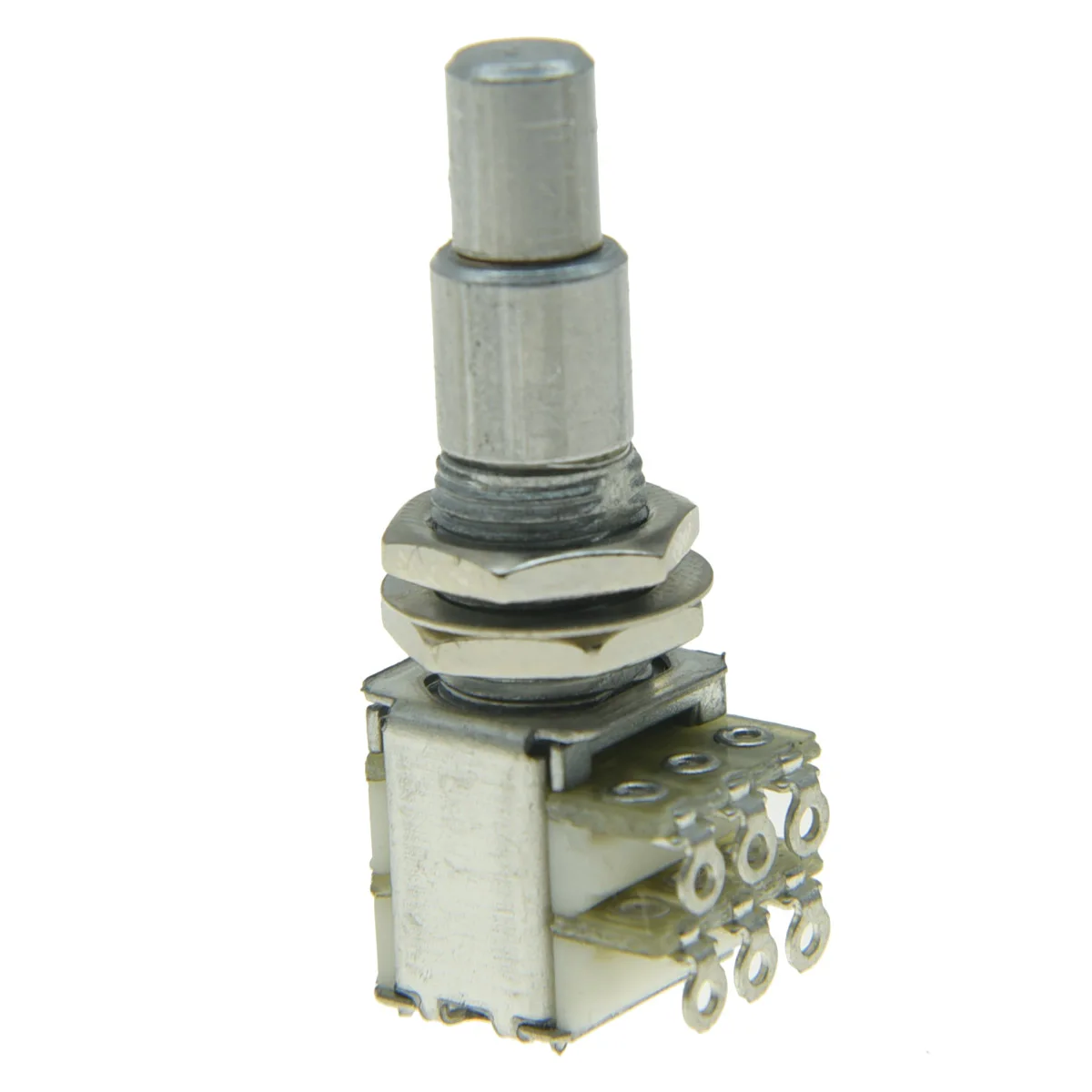 KAISH Guitar Bass Mini Dual Pots Stacked Concentric Potentiometer w/ Center Detent A50K/B50K/A100K/B100K/A250K/B250K/A500K/B500K