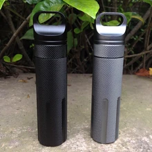 Открытый Сильный водостойкий аварийный набор первой помощи Детская безопасность Выживание Pill бутылка Алюминиевый Кемпинг танки коробка для бутылка для сигарет