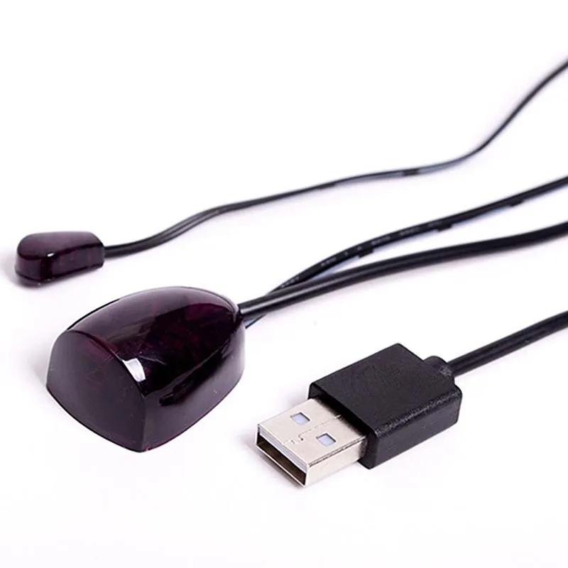 

1pc New IR Infrared Remote Control Receiver Extender Black Repeater Emitter USB Adapter