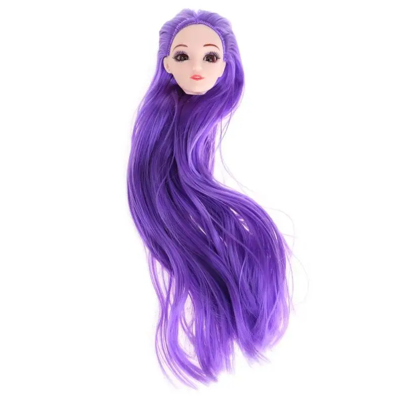 2019 1 шт. девочка кукольные головы длинные волосы 3D глаза Женская фигурка выпечка