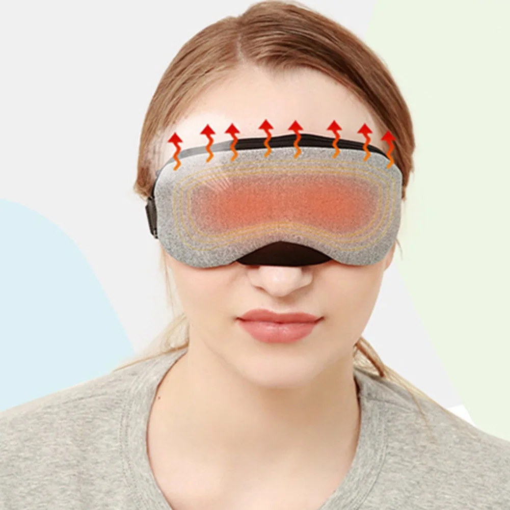

Temperature Eye Mask Sleep Steam Time Control Compress Pad Heated Adjustable Cotton Cartoon Warming Cooling USB