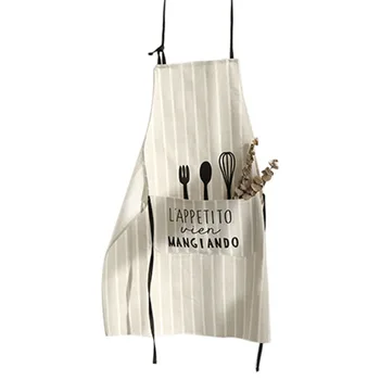 

LUDA-Original Cotton + Cotton Linen Cotton Apron Restaurant Nordic Style Home Kitchen Accessory Bib Kitchen Appliances Chef Ap