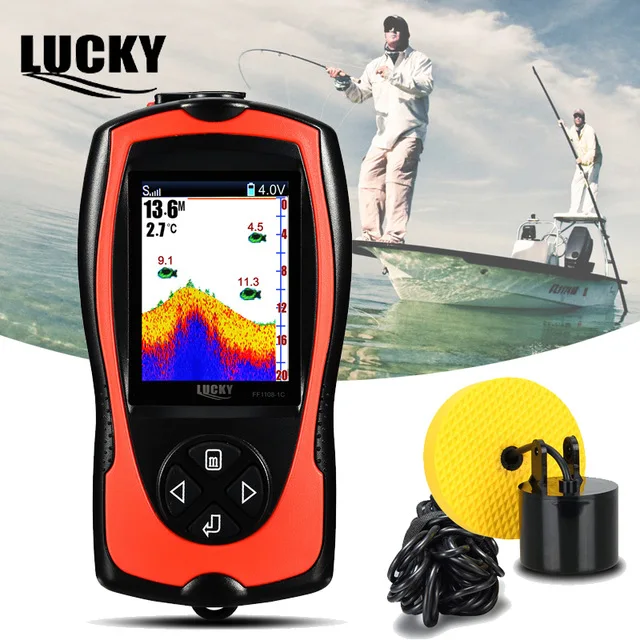 محظوظ ترقية صياد السمك السلكية المحمولة Fishfinder عمق سونار FF1108-1CT صياد السمك ل الصيد الروسية اللغة دي Pesca محظوظ ترقية صياد السمك السلكية المحمولة Fishfinder عمق سونار FF1108-1CT صياد السمك ل الصيد الروسية اللغة دي Pesca