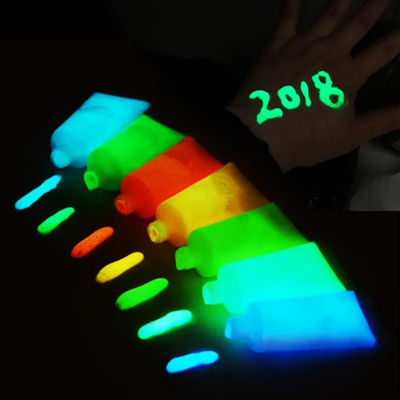 

2019 New Glow Neon Face Body Paint Fluorescent Bright Fluo Irradiate Luminescent Makeup Paint Bar Nightclub Glow Party Supplies