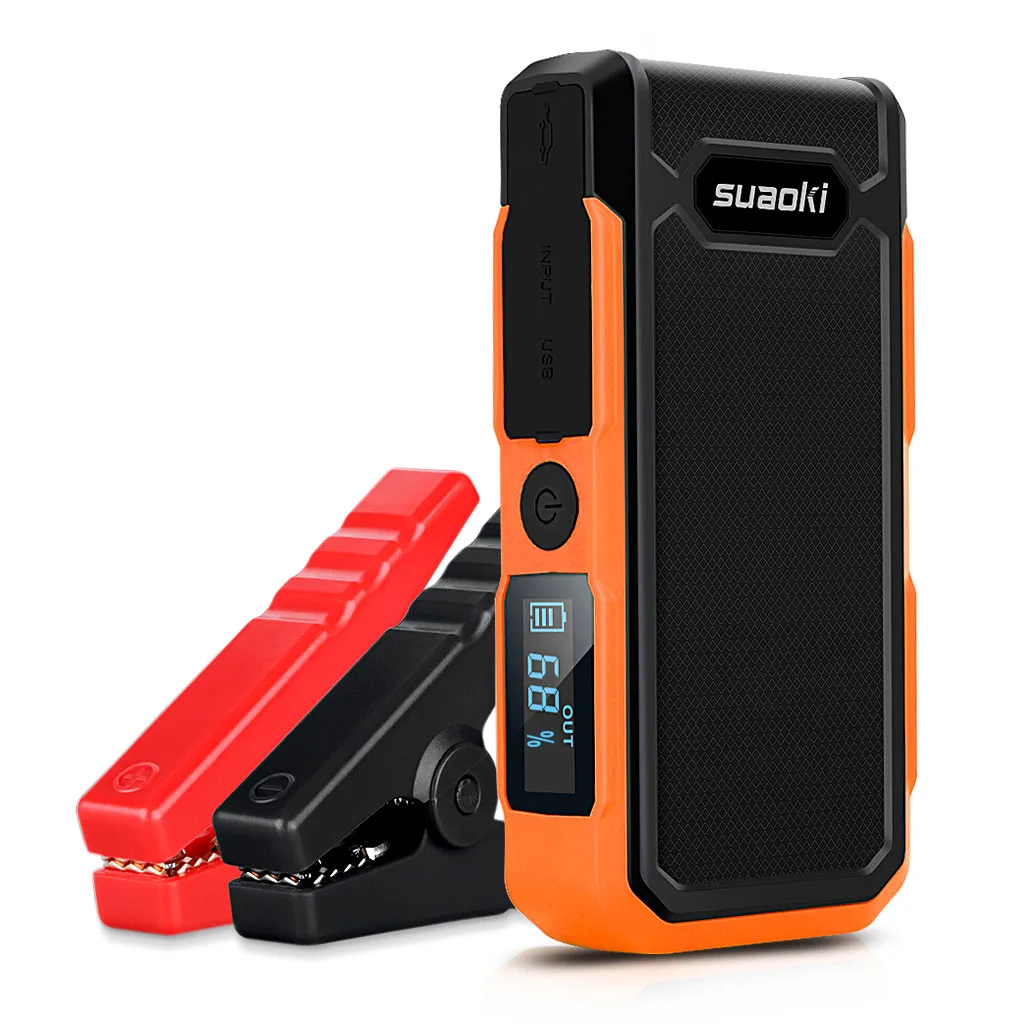 

Suaoki U10 800A Peak Car Jump Starter Auto 20000mAh with Intelligent Clamps Battery Booster and Charger EU Plug Blue Color