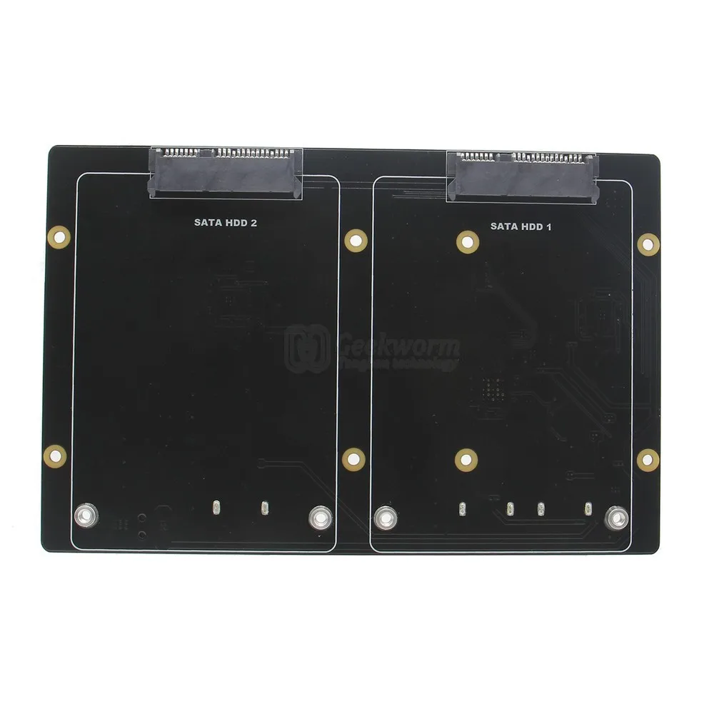 Raspberry Pi ROCK64 X822 Dual 2 5 &quotSATA HDD/SSD Shield USB 3 0 Плата расширения для Model B +