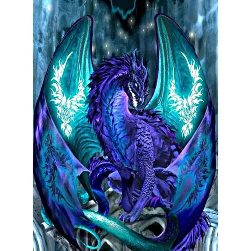 

Diamond Embroidery Dragon Mosaic 5D Cross Stitch Full Square Drill Diamond Painting DIY Wall Paintings Home Decor