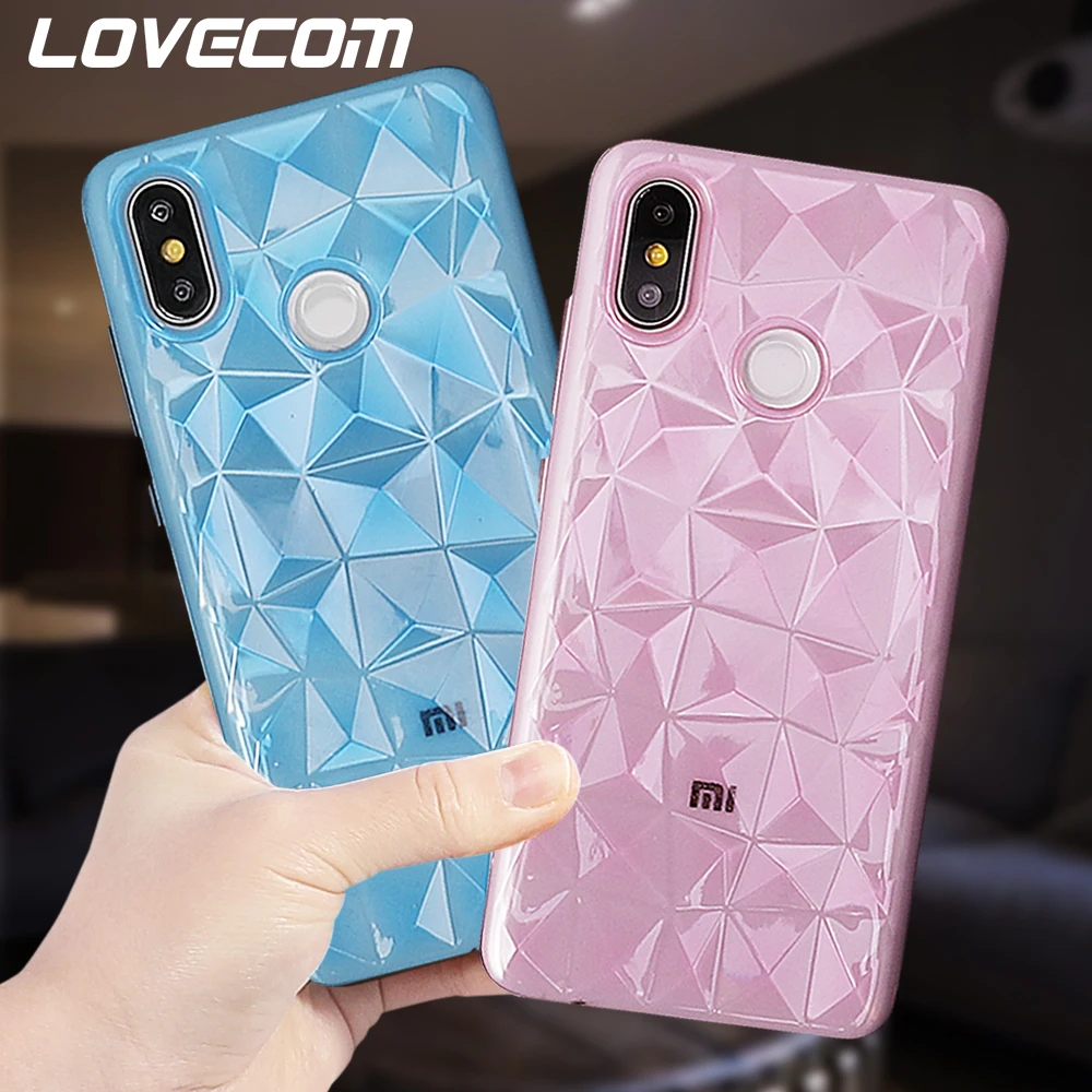 

LOVECOM Phone Cases For Xiaomi 9 9SE POCOPHONE F1 Mi 8SE 8 Lite A1 A2 Redmi Note 7 4X 4A 5 6 Pro 3D Diamond Texture Soft Cover