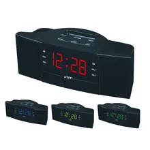 Funk Wecker EU часы радио с AM FM двухдиапазонный канальный радио светодиодный цифровой радио подарок