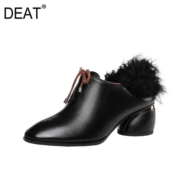 Femmes 2019 beige Mode Cuir Chaussures Fendue Talons Bandage D'été Commune 10sj044 Nouveau Hauts Black Fourrure En De deat Noire Printemps Orteil Pointu Pu Bottes Udqxwqg