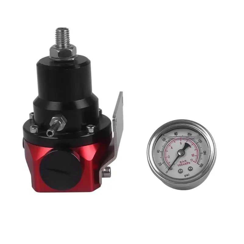8AN 8//8//6 Pressure Regulator New Black High Pressure Fuel Regulator W// Boost