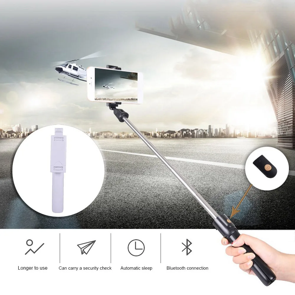 

CASEIER Universal Bluetooth Selfie Stick For iPhone XS Tripod Handheld Monopod Remote Extendable Selfie Stick For Redmi note 7