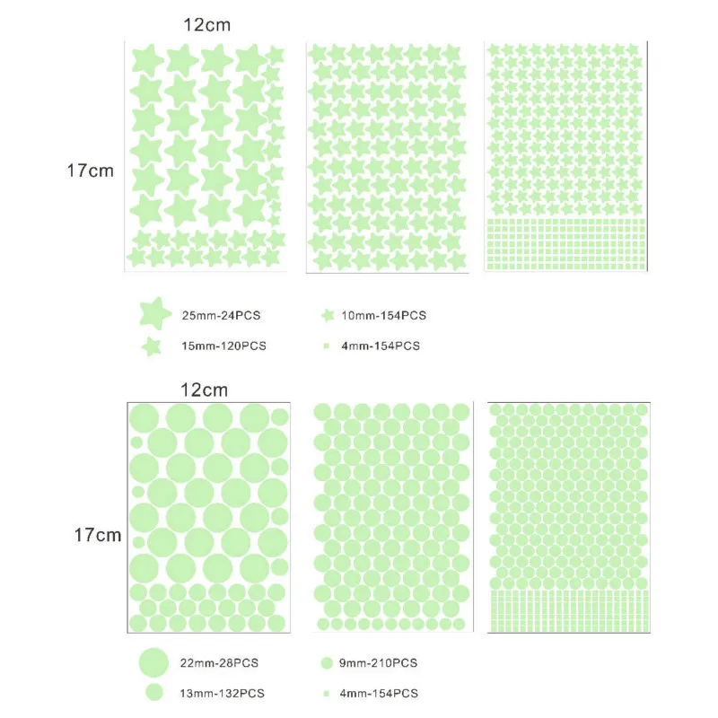 450/500pcs/set Luminous Star Dot Stickers Children Bedroom Fluorescent Painting Toy PVC Glow in Dark Toys Kids Room Decorations 450/500pcs/set Luminous Star Dot Stickers Children Bedroom Fluorescent Painting Toy PVC Glow in Dark Toys Kids Room Decorations