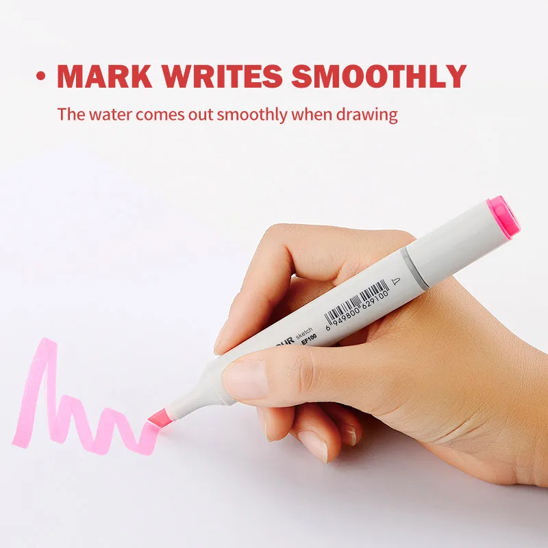 Finecolorour спирт искусство маркер цвет ручка художника двуглавый эскиз маркер 36 48 60 72 набор EF100 маркеры для рисования