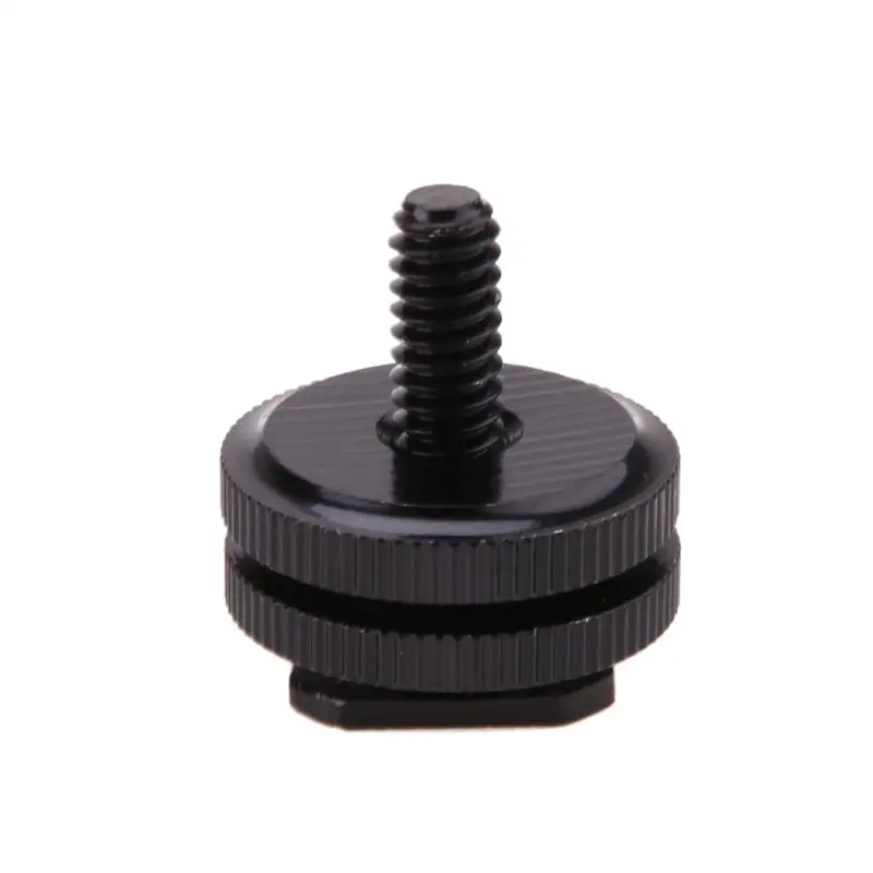 

Pro 1/4"-20 Tripod Mount Screws to Flash Camera Hot Cold Shoe Adapters Camera Anodized Aluminum Metal 1/4 Screw Adapters Black
