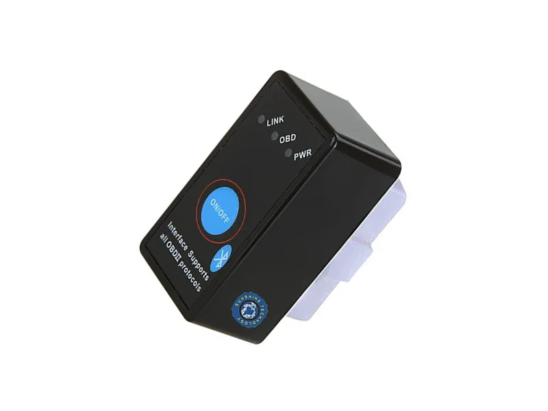 Мини ELM327 Bluetooth Мощность Переключатель ELM 327 V2.1 OBD2 OBDII для Android Крутящий момент автомобиль код сканер читателя