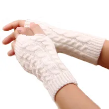 Morewin модные теплые Осенние перчатки для женщин, вязаные крючком перчатки из искусственной шерсти, теплые митенки без пальцев, варежки для вождения