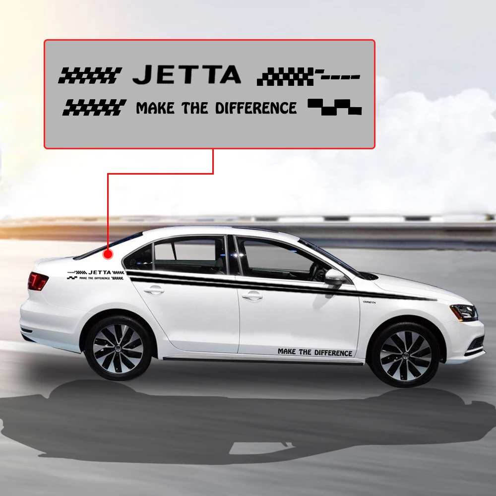 280 см для Volkswagen VW Jetta боковая наклейка на кузов автомобиля наклейки пикап сделай