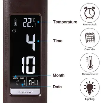 

5W LED Touch Table Lamp Dimmable Table Lamp Desk Lamp Alarm Clock Calendar Time Temperature Display 3 Levels Brightness