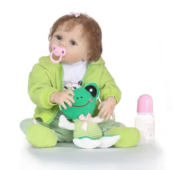 

22" 55cm Alive Girls Reborn Dolls Handmade Look Real Baby Doll Soft Vinyl Silicone Toddler Newborn Dolls Toys for Children Gifts